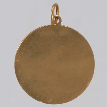 Hänge, längd 23mm inklusive ögla, bredd 18mm, gravyr, skadad ögla, 18K Vikt: 1,5 g