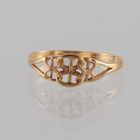 Ring X-länk 18k,Guldfynd AB,storlek 16 ½ mm,bredd 1.5-5 mm. Vikt: 1,1 g