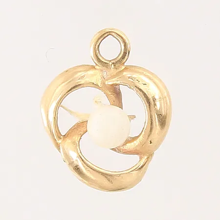 Hänge med pärla, Ø9,3mm, pärla sliten, ögla saknas, 18K