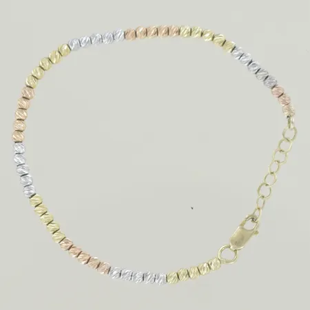 Armband 3 färger, defekt, 14K Vikt: 2,1 g