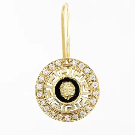 Enstaka örhänge, lejon, stenar, sten saknas, defekt, 14K. Vikt: 2,9 g