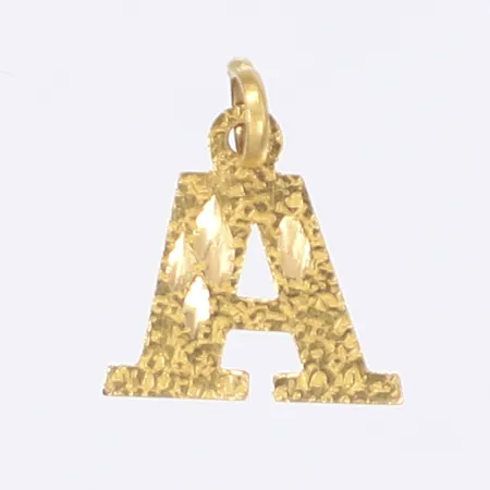 Hänge i form av bokstaven höjd 15mm inkl öglan 18K Vikt: 0,3 g