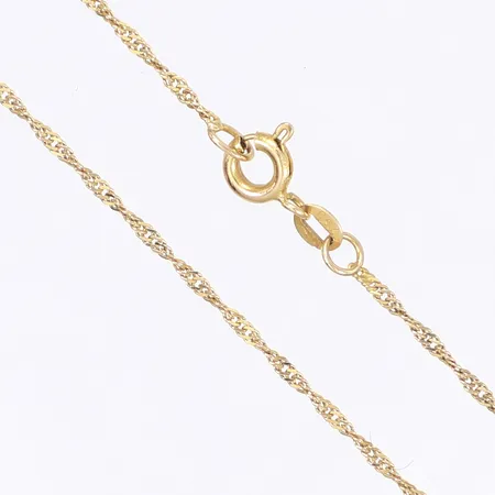 Halskedja längd 41cm bredd 1mm 18K Vikt: 1,9 g