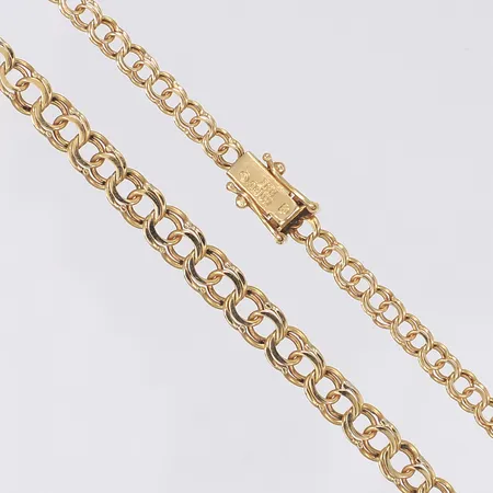 Halskedja doserad Bismarck 46cm, bredd 4-5mm, 18K Vikt: 12 g