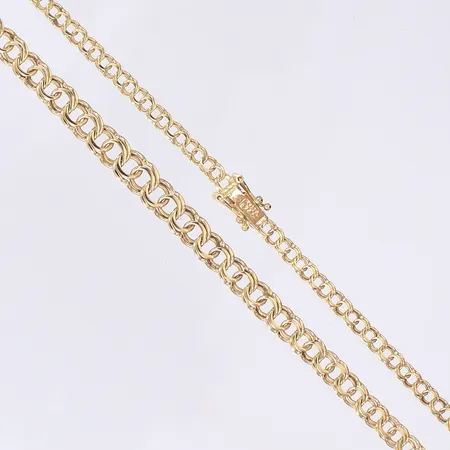 Halskedja doserad Bismarck, 50cm, bredd 3-6mm, GHA, 18K Vikt: 11,3 g