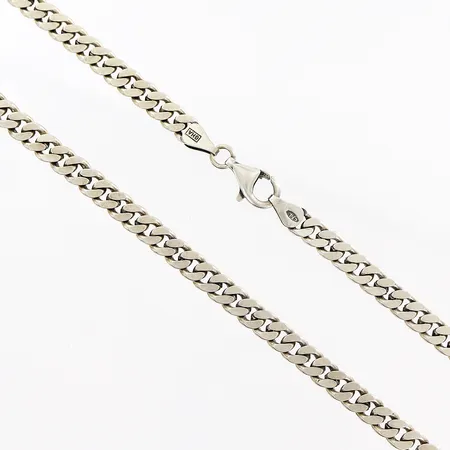 Kedja Pansar 46,5cm, bredd 5mm, GHA, silver 925/1000 Vikt: 28,2 g