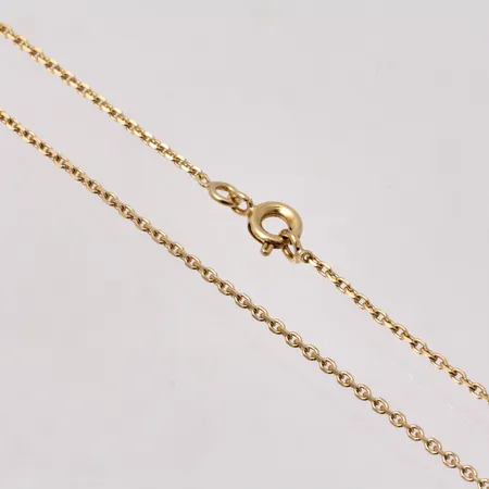 Kedja i förgylld metall, 38cm, ankar, bredd 1,4mm.