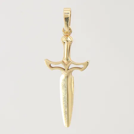 Hänge svärd med genombruten dekor, 31x11,8mm, GHA, 18K Vikt: 1,8 g