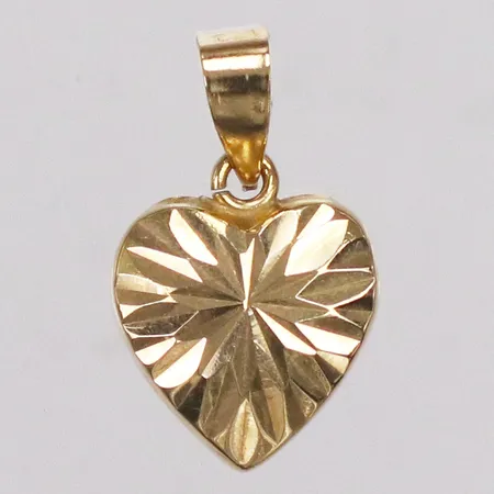 Hänge hjärta, 16mm, 18K Vikt: 0,5 g
