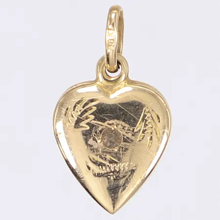 Hänge i form av hjärta höjd 21mm saknar sten 18K Vikt: 1,9 g