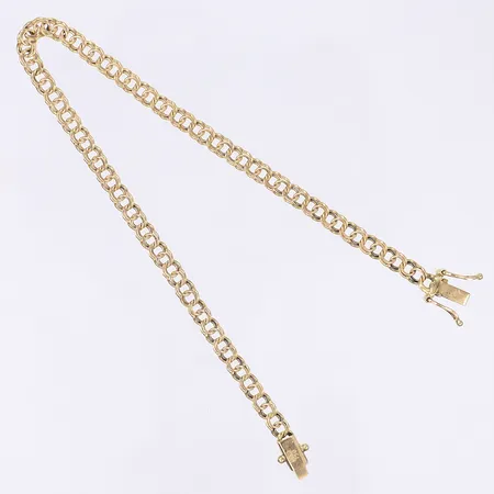 Armband Bismarck 19cm, bredd 4mm, visst bruksslitage, 18K Vikt: 5,2 g