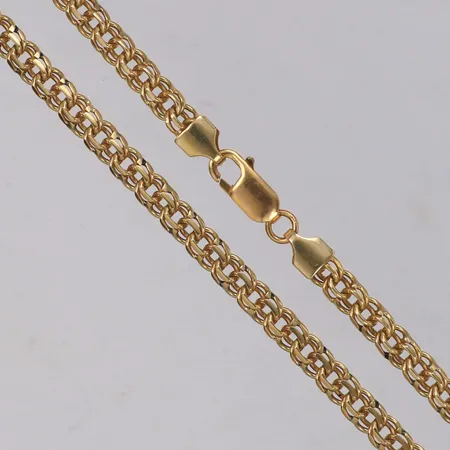 Kedja, längd 69,5cm, bredd 5mm, 21K Vikt: 41,6 g
