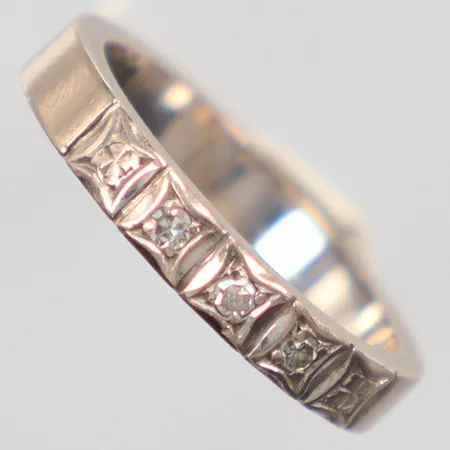 Ring vitguld diamanter 3x ca. 0,005ct Ø15½, 18K Vikt: 3,6 g