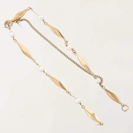 Armband med odlade pärlor Ø3,4mm, defekt, 18K Vikt: 3,4 g