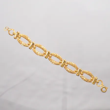 Armband längd 18,5cm bredd 16,0mm, 21K  Vikt: 14 g