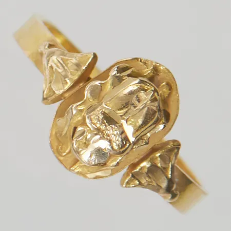 Ring "Scarabé" Ø17, bredd:10mm, 18K 2,4g.