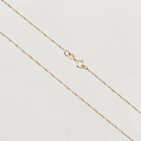 Kedja, ca 40,5cm, bredd 0,8mm, 18K Vikt: 1 g