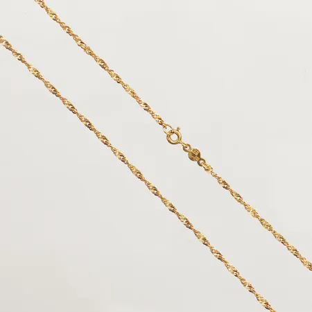 Kedja Singapore ca 41cm, bredd 2mm, 21K Vikt: 4,2 g
