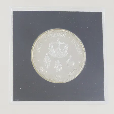 Silvermynt 200kr Carl XVI Gustaf 1998, Silver 925/1000 Vikt: 27 g