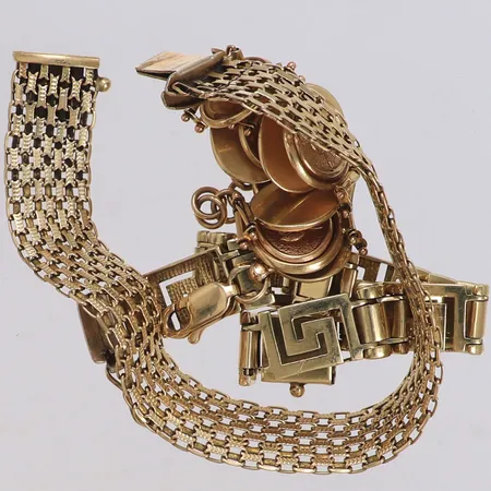 Tre armband, skadat, defekt, 14K Vikt: 56,1 g