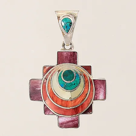 Hänge med emalj, 39x26mm, skadad emalj, silver 950/1000 Vikt: 4,9 g