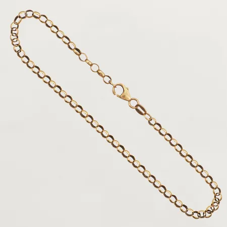 Vristlänk, ca 21cm, bredd 2,6mm, 18K Vikt: 4 g