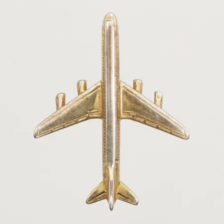 Hänge flygplan, ca 28mm, bredd 22mm, sliten förgyllning, 925/1000 silver Vikt: 2,5 g