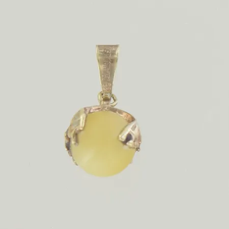 Hänge med gul pärla, längd 1,5 cm, bredd 7,7 mm, 18K Vikt: 1,1 g