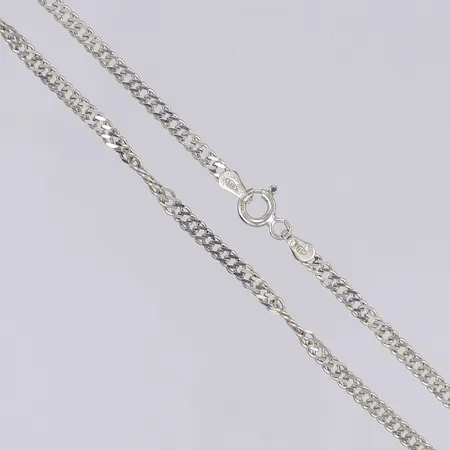 Halskedja, 55cm, bredd 3mm, smärre slitage, silver 925/1000 Vikt: 6,1 g