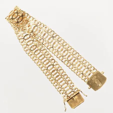 Armband, längd 19cm, bredd 14,7mm, 18K Vikt: 24,9 g