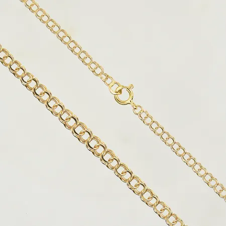 Collier Bismarck, doserad, längd 43 cm, bredd 3-5 mm, 18K. Vikt: 7 g