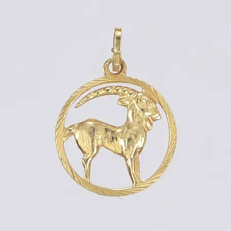 Hänge stjärntecken stenbock Ø15mm, 18K Vikt: 1,1 g