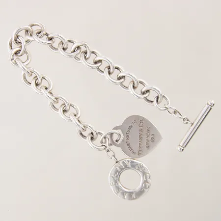 Armband Tiffany & Co, längd ca 20cm, bredd 10mm, inga tillbehör, silver 925/1000 Vikt: 40,7 g