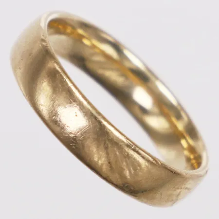 Ring slät, stl 19¼, bredd 5mm, ograverad, 9K Vikt: 5 g
