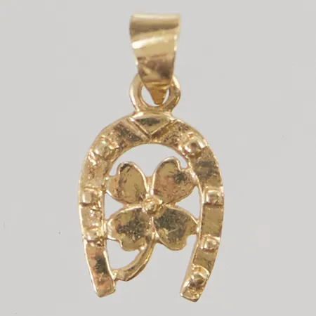 Hänge "lycka" 13mm, 18K 0,6g.