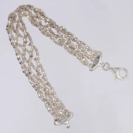 Armband, 19cm, bredd 12mm, smärre slitage, silver 925/1000 Vikt: 13,9 g