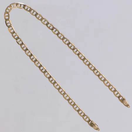 Armband, längd 18cm, bredd 3mm, lås saknas, 14K Vikt: 2,7 g