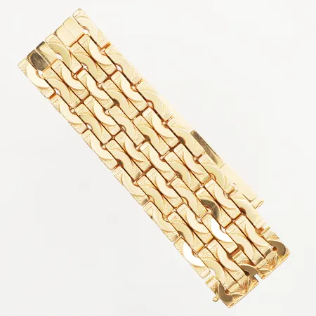 Armband, längd 19,5cm, bredd 28,5mm, 18K Vikt: 60,8 g