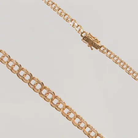 Collier 44cm, bredd:3,7-6,4mm, 18K 14,7g.