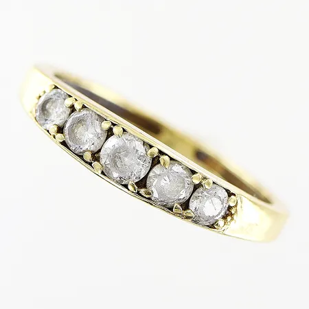 Ring, stenar, stl 16, slitage på stenar, 18K. Vikt: 1,5 g