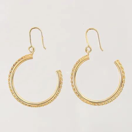 Ett par örhängen, Ø25mm, 18K Vikt: 3,4 g