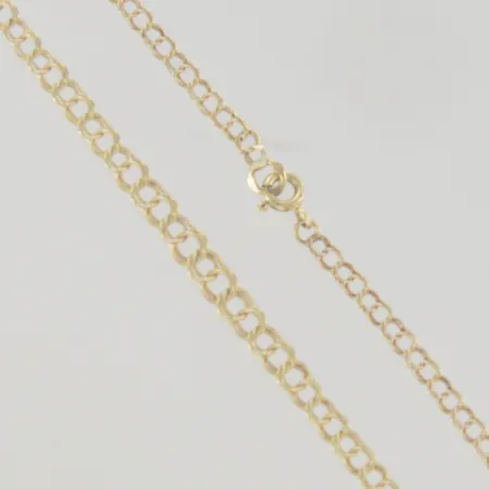 Halskedja bismark, längd 42 cm, bredd 3-4,3 mm, 18K, 4,9 gr Vikt: 4,9 g