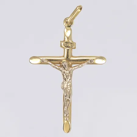 Hänge krucifix 52x30mm ihåligt 18K Vikt: 1,9 g