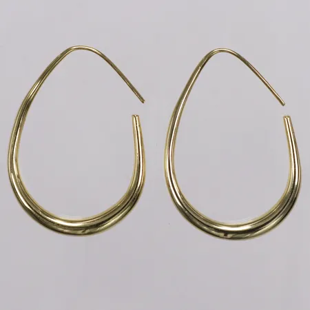 Ett par örhängen, 40mm, öppet utan lås, förgyllda, 925/1000 silver Vikt: 10,3 g