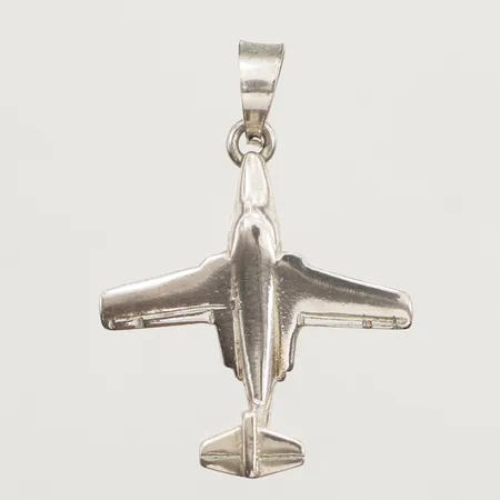 Hänge flygplan, ca 28mm, inklusive ögla, bredd 20mm, 925/1000 silver Vikt: 2 g