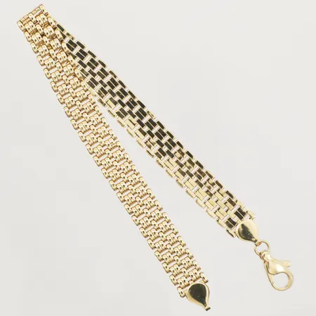 Armband, längd ca 19cm, bredd 8,6mm, GHA, 18K Vikt: 13,7 g