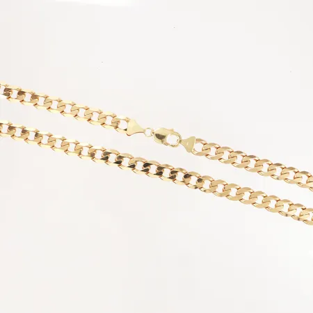 Kedja Pansar 50cm, bredd: 10mm, 18K Vikt: 87,8 g