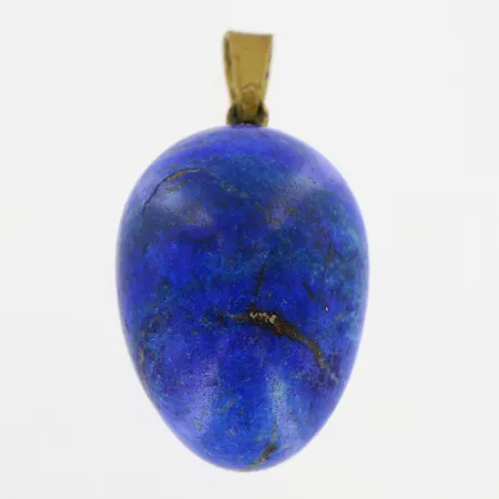 Hänge med sten Lapis Lazuli ,40mm, bredd: 20mm, ögla i gulmetall Vikt: 0 g