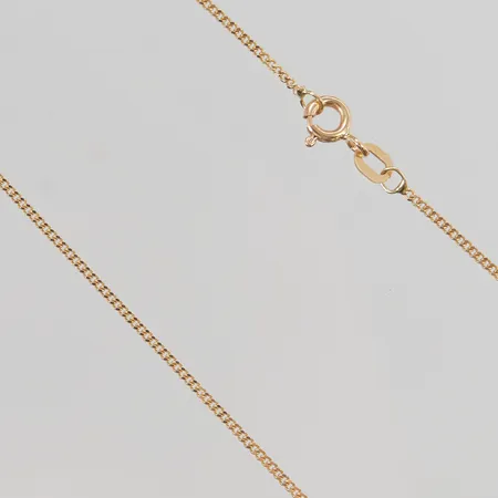 Kedja pansar 38cm, bredd:1mm, 18K 2,3g.