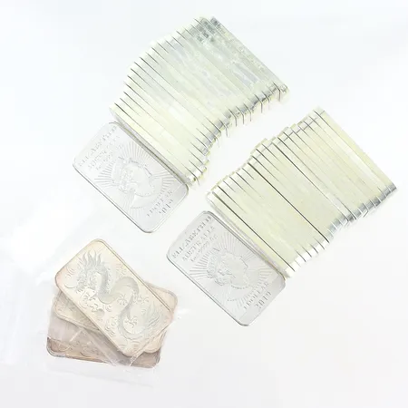 43 silvertackor Elisabeth II, Australia 1oz 9999Ag, silver 999/1000. Vikt: 1343,8 g